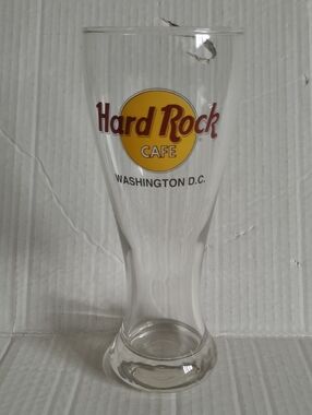 Hard Rock Cafe Washington D.C. Clear Pilsner Glass (20oz, 8in)